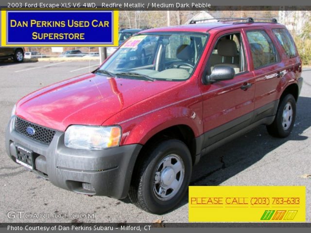 2003 Ford Escape XLS V6 4WD in Redfire Metallic