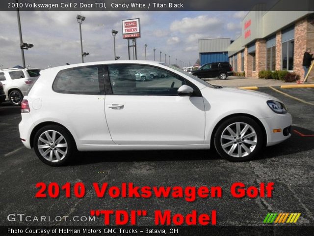 2010 Volkswagen Golf 2 Door TDI in Candy White