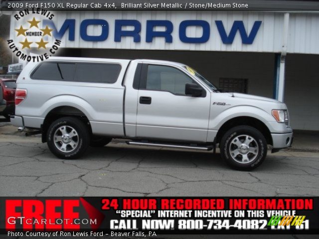 2009 Ford F150 XL Regular Cab 4x4 in Brilliant Silver Metallic