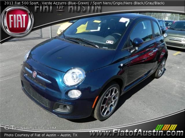 2013 Fiat 500 Sport in Verde Azzurro (Blue-Green)