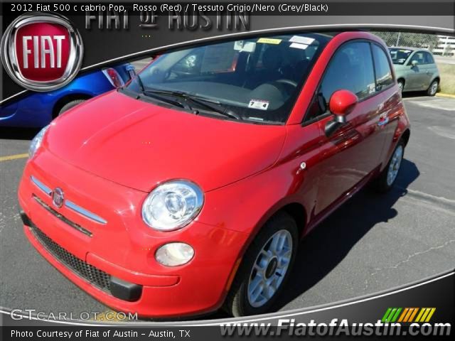 2012 Fiat 500 c cabrio Pop in Rosso (Red)