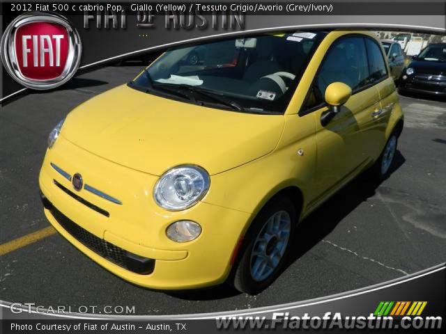 2012 Fiat 500 c cabrio Pop in Giallo (Yellow)