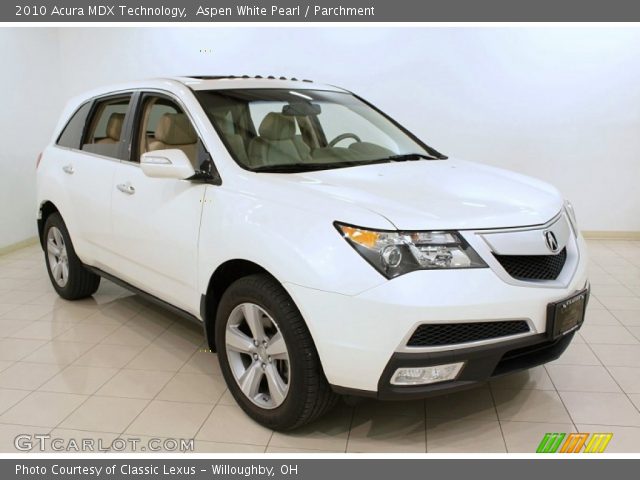 2010 Acura MDX Technology in Aspen White Pearl
