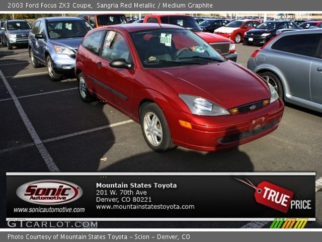 2003 Ford Focus ZX3 Coupe in Sangria Red Metallic