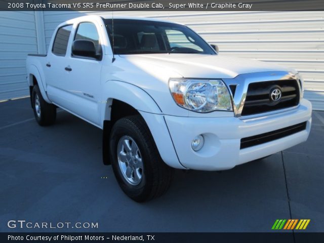 2008 Toyota Tacoma V6 SR5 PreRunner Double Cab in Super White