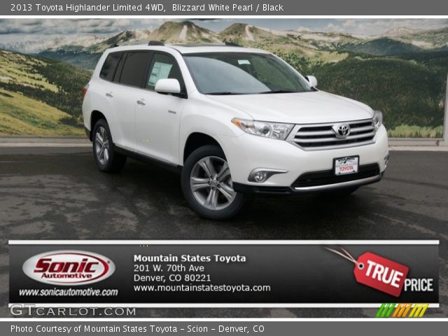 2013 Toyota Highlander Limited 4WD in Blizzard White Pearl