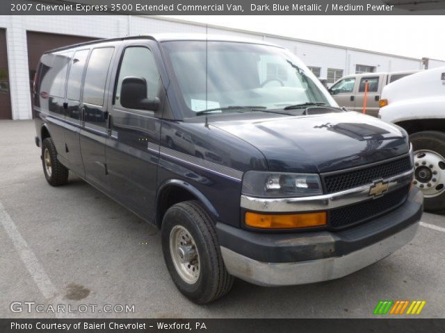 2007 Chevrolet Express 3500 Extended Commercial Van in Dark Blue Metallic