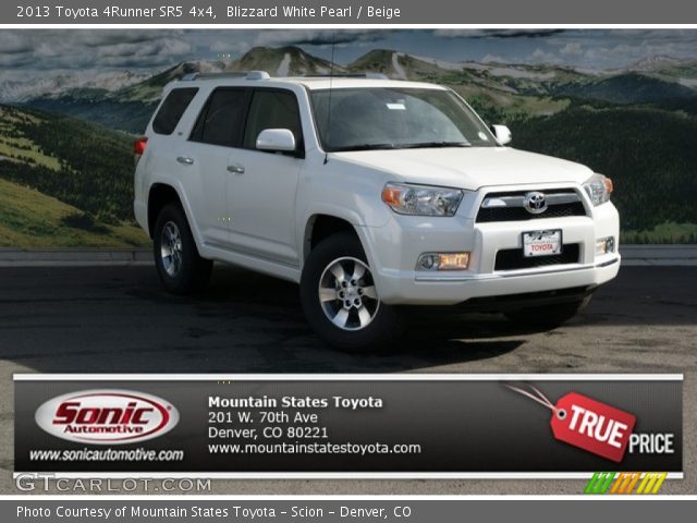 2013 Toyota 4Runner SR5 4x4 in Blizzard White Pearl