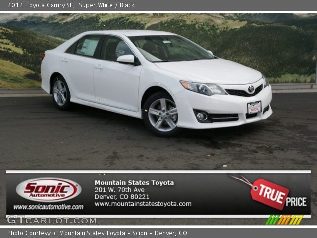2012 Toyota Camry SE in Super White