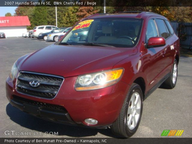2007 Hyundai Santa Fe SE in Dark Cherry Red