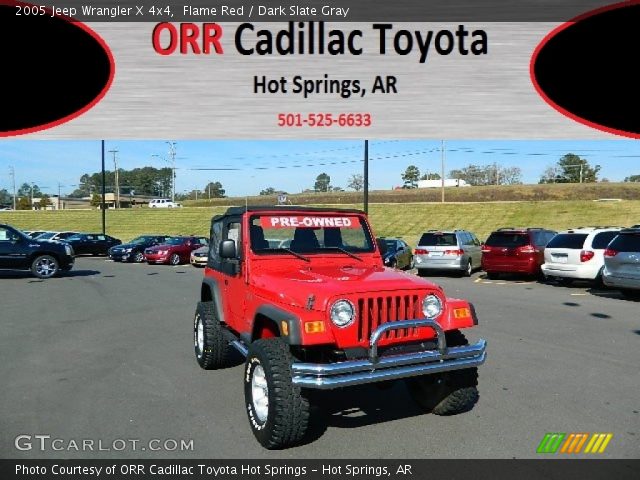 2005 Jeep Wrangler X 4x4 in Flame Red