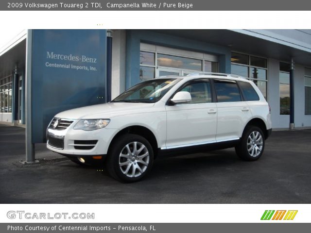 2009 Volkswagen Touareg 2 TDI in Campanella White