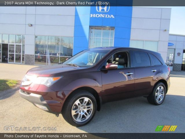 2007 Acura MDX Technology in Dark Cherry Red Pearl