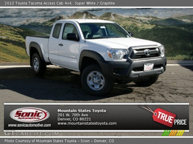 2013 Toyota Tacoma Access Cab 4x4 in Super White