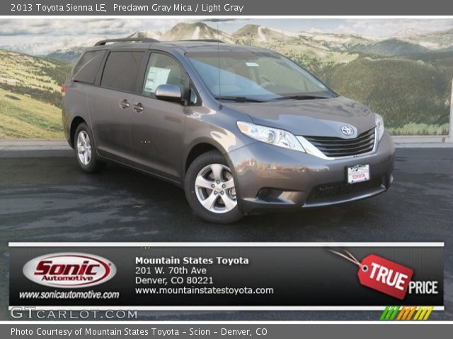 2013 Toyota Sienna LE in Predawn Gray Mica