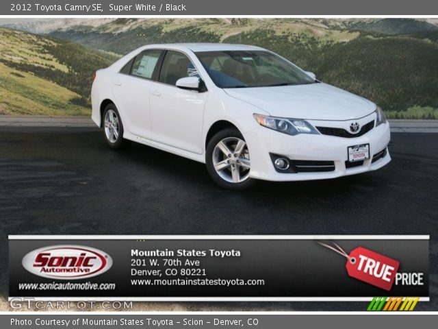 2012 Toyota Camry SE in Super White