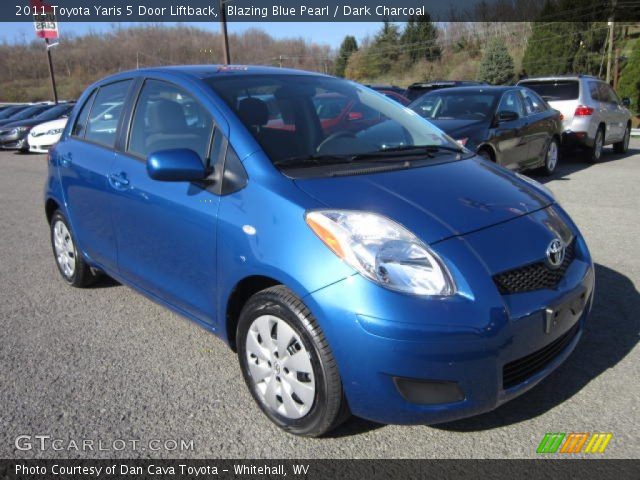 2011 Toyota Yaris 5 Door Liftback in Blazing Blue Pearl