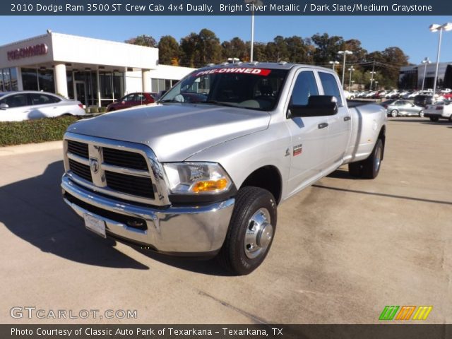 2010 Dodge Ram 3500 ST Crew Cab 4x4 Dually in Bright Silver Metallic