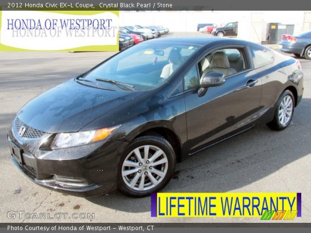 2012 Honda Civic EX-L Coupe in Crystal Black Pearl