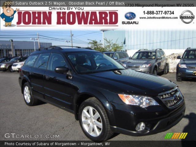 2008 Subaru Outback 2.5i Wagon in Obsidian Black Pearl