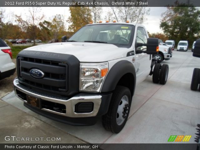 2012 Ford F550 Super Duty XL Regular Cab 4x4 Chassis in Oxford White