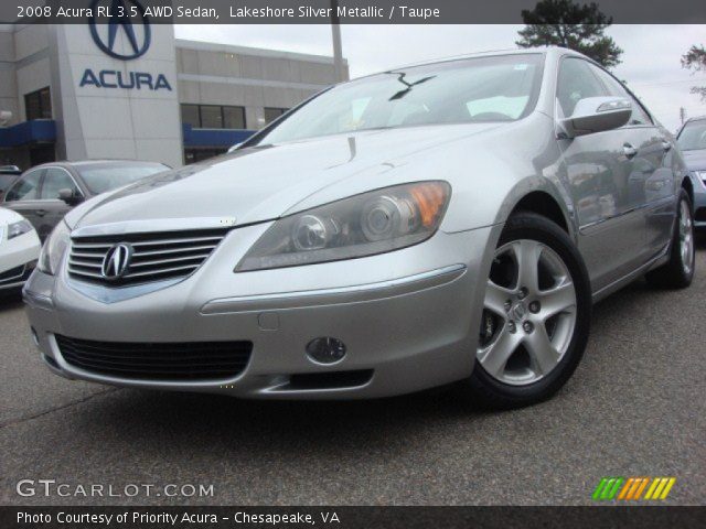2008 Acura RL 3.5 AWD Sedan in Lakeshore Silver Metallic