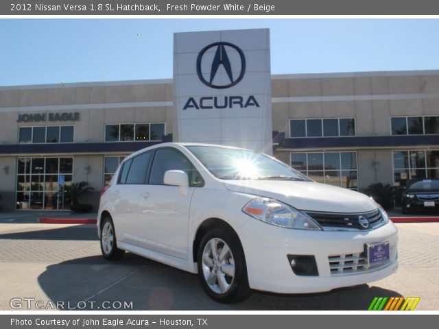 2012 Nissan Versa 1.8 SL Hatchback in Fresh Powder White