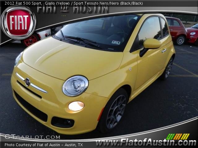 2012 Fiat 500 Sport in Giallo (Yellow)