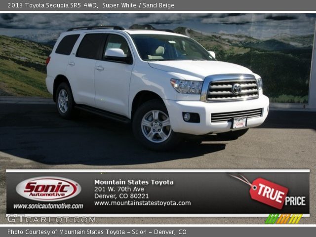 2013 Toyota Sequoia SR5 4WD in Super White
