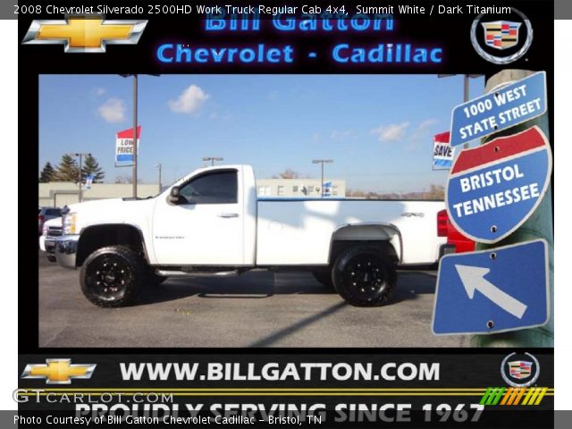 2008 Chevrolet Silverado 2500HD Work Truck Regular Cab 4x4 in Summit White