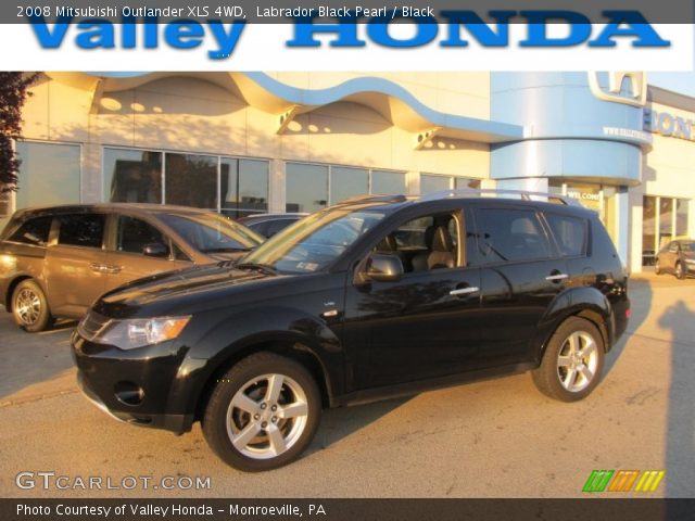 2008 Mitsubishi Outlander XLS 4WD in Labrador Black Pearl