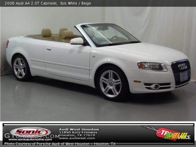 2008 Audi A4 2.0T Cabriolet in Ibis White