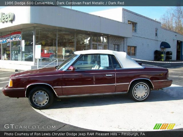 1986 Dodge 600 Convertible in Dark Cordovan Pearl Metallic. Click to ...