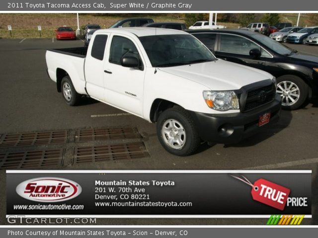 2011 Toyota Tacoma Access Cab in Super White
