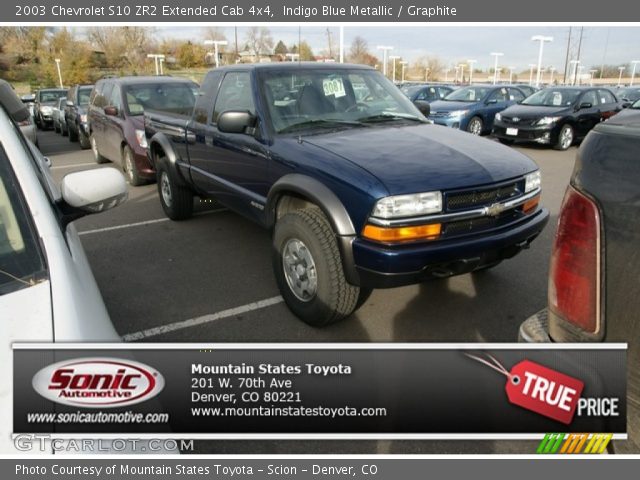 2003 Chevrolet S10 ZR2 Extended Cab 4x4 in Indigo Blue Metallic