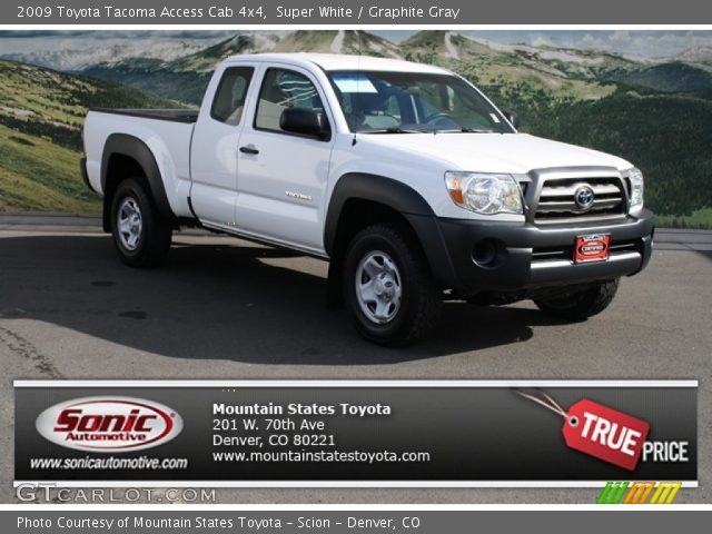 2009 Toyota Tacoma Access Cab 4x4 in Super White