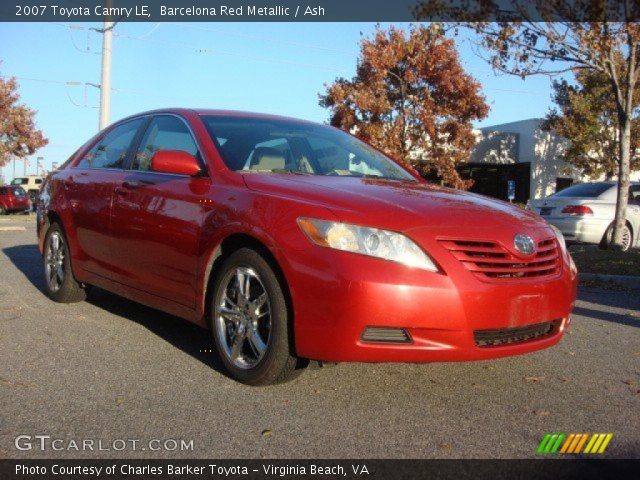 2007 Toyota Camry LE in Barcelona Red Metallic