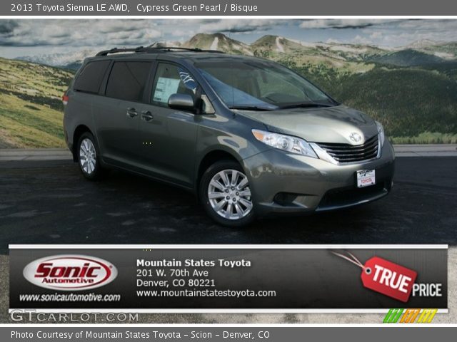 2013 Toyota Sienna LE AWD in Cypress Green Pearl