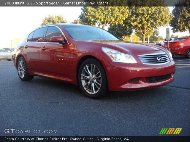 2008 Infiniti G 35 S Sport Sedan in Garnet Ember Red