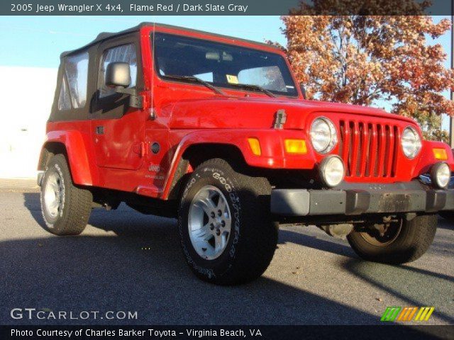 2005 Jeep Wrangler X 4x4 in Flame Red
