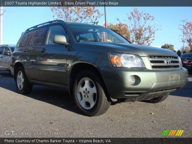 2007 Toyota Highlander Limited in Oasis Green Pearl