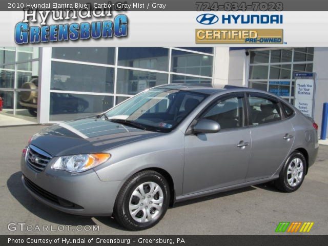 2010 Hyundai Elantra Blue in Carbon Gray Mist