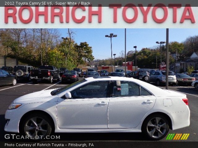 2012 Toyota Camry SE V6 in Super White