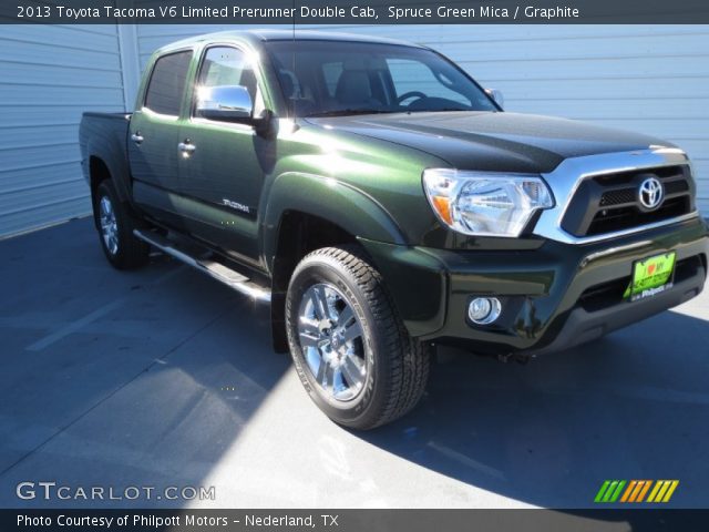 2013 Toyota Tacoma V6 Limited Prerunner Double Cab in Spruce Green Mica