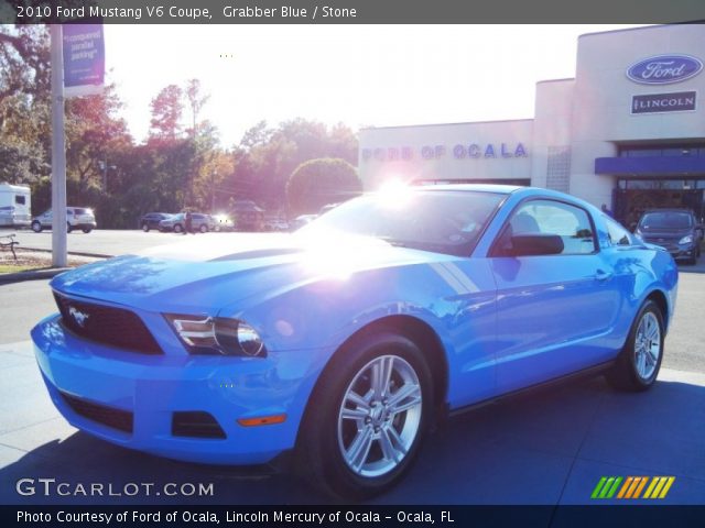 2010 Ford Mustang V6 Coupe in Grabber Blue