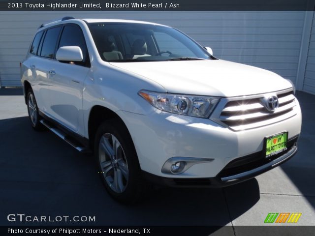 2013 Toyota Highlander Limited in Blizzard White Pearl