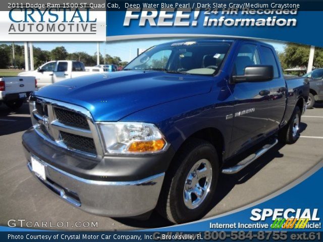 2011 Dodge Ram 1500 ST Quad Cab in Deep Water Blue Pearl