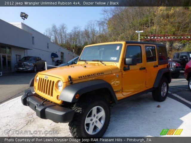 2012 Jeep Wrangler Unlimited Rubicon 4x4 in Dozer Yellow