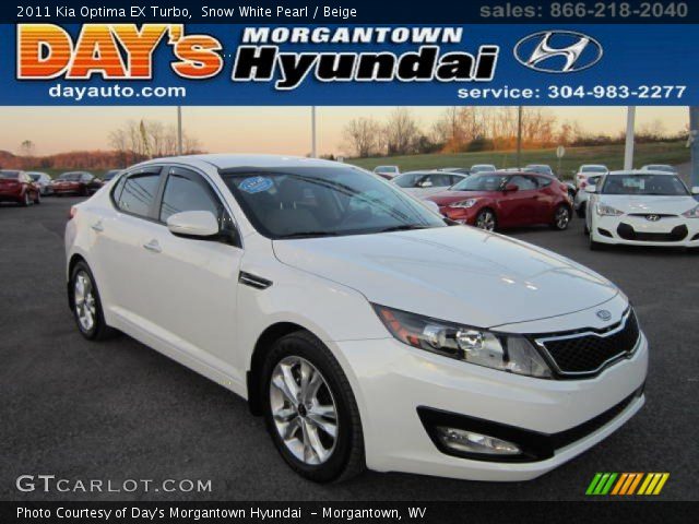 2011 Kia Optima EX Turbo in Snow White Pearl