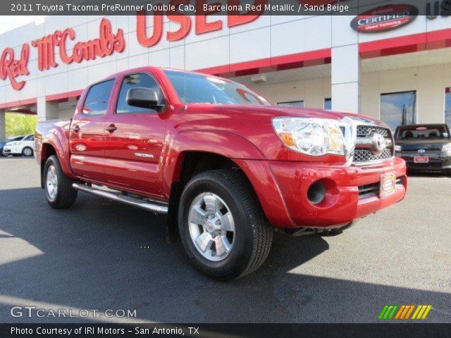 2011 Toyota Tacoma PreRunner Double Cab in Barcelona Red Metallic